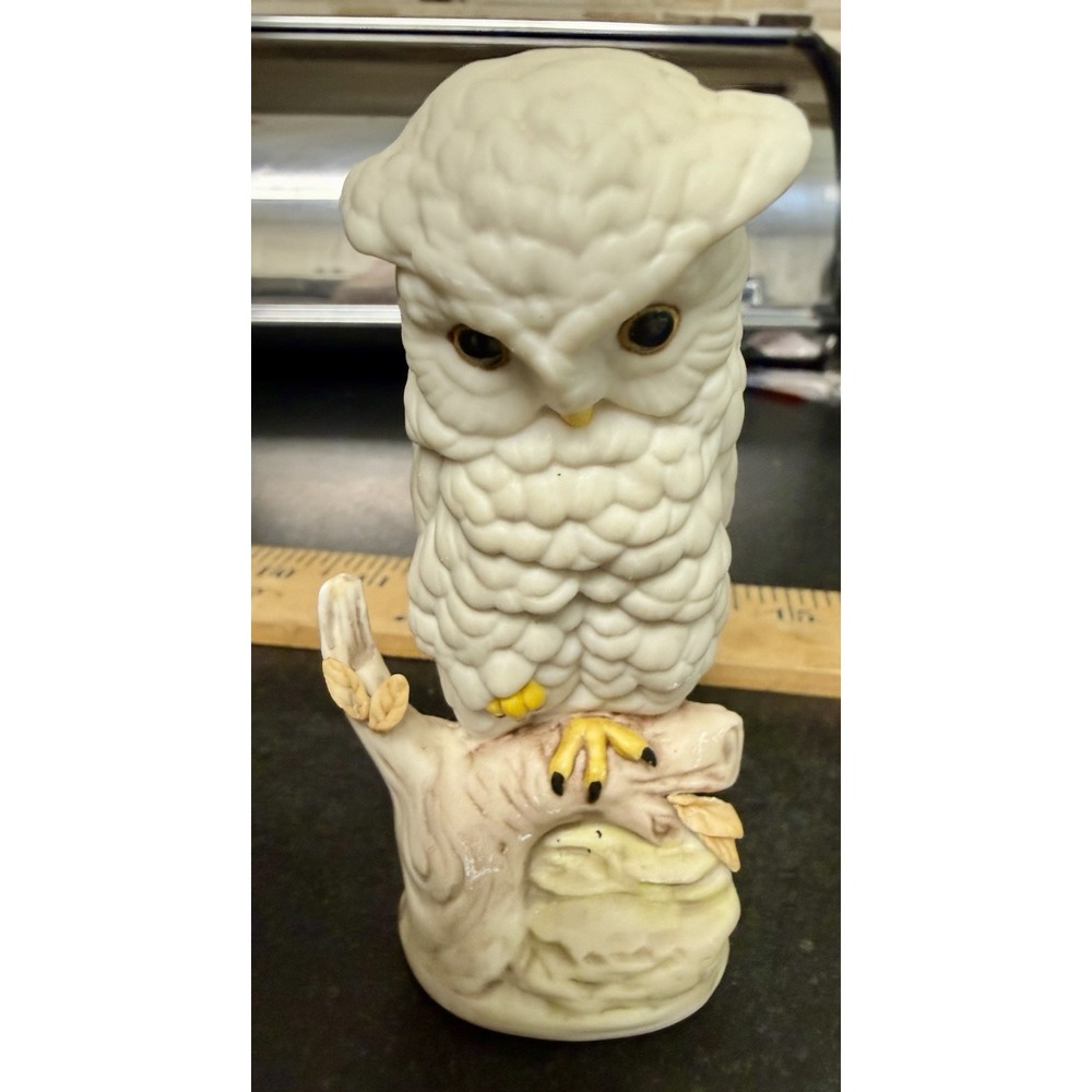 Vintage Cybis Porcelain Snowy Owl Figurine 1950s 4" Collectable Figurine Retro